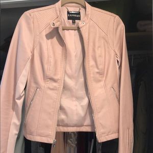 Light pink leather jacket